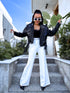 Classic, WHITE fabric pants "SEASON HIT" VS02 PRE-ORDER